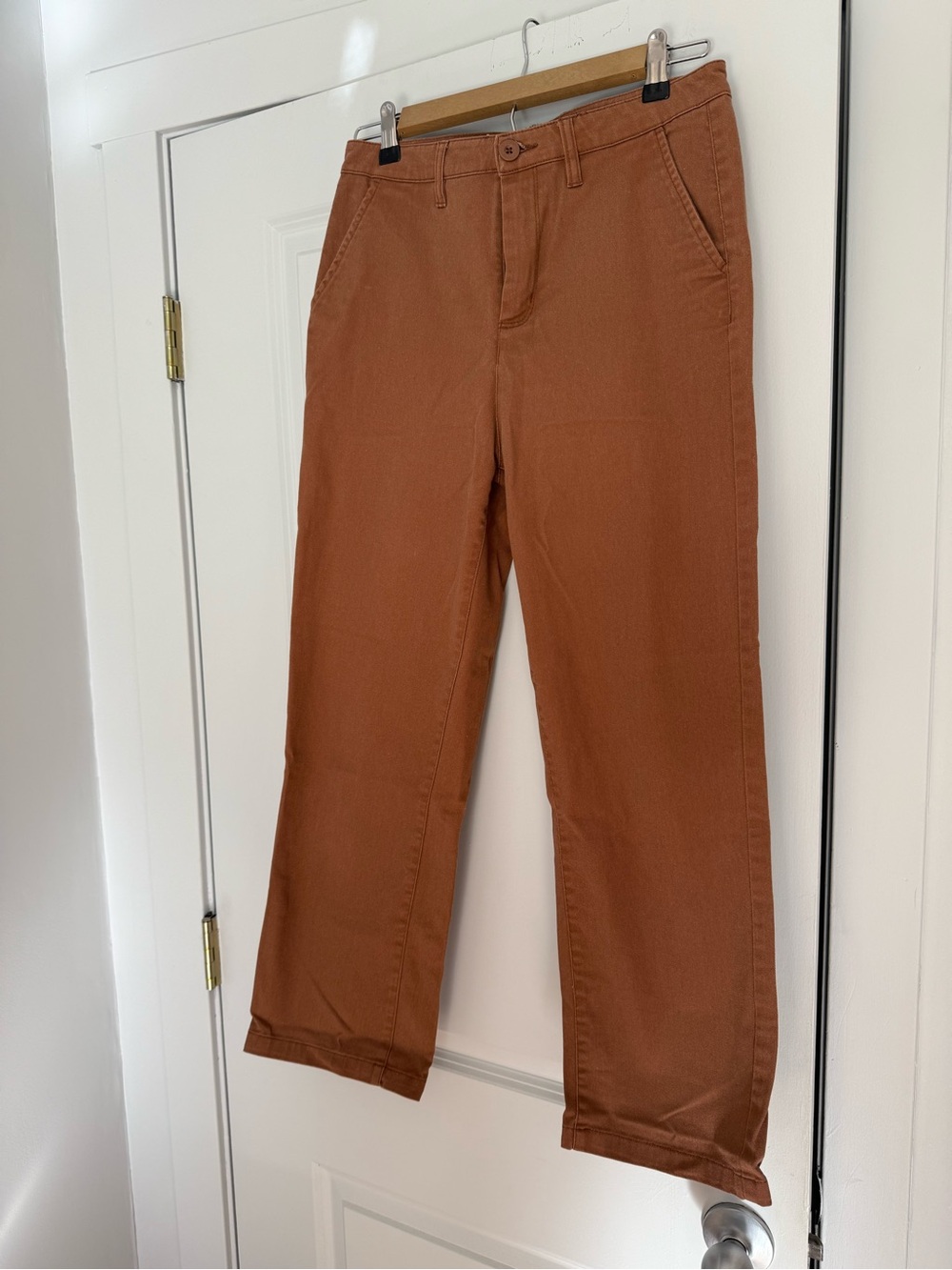 Brixton Rust Brown Cropped Straight Pants
